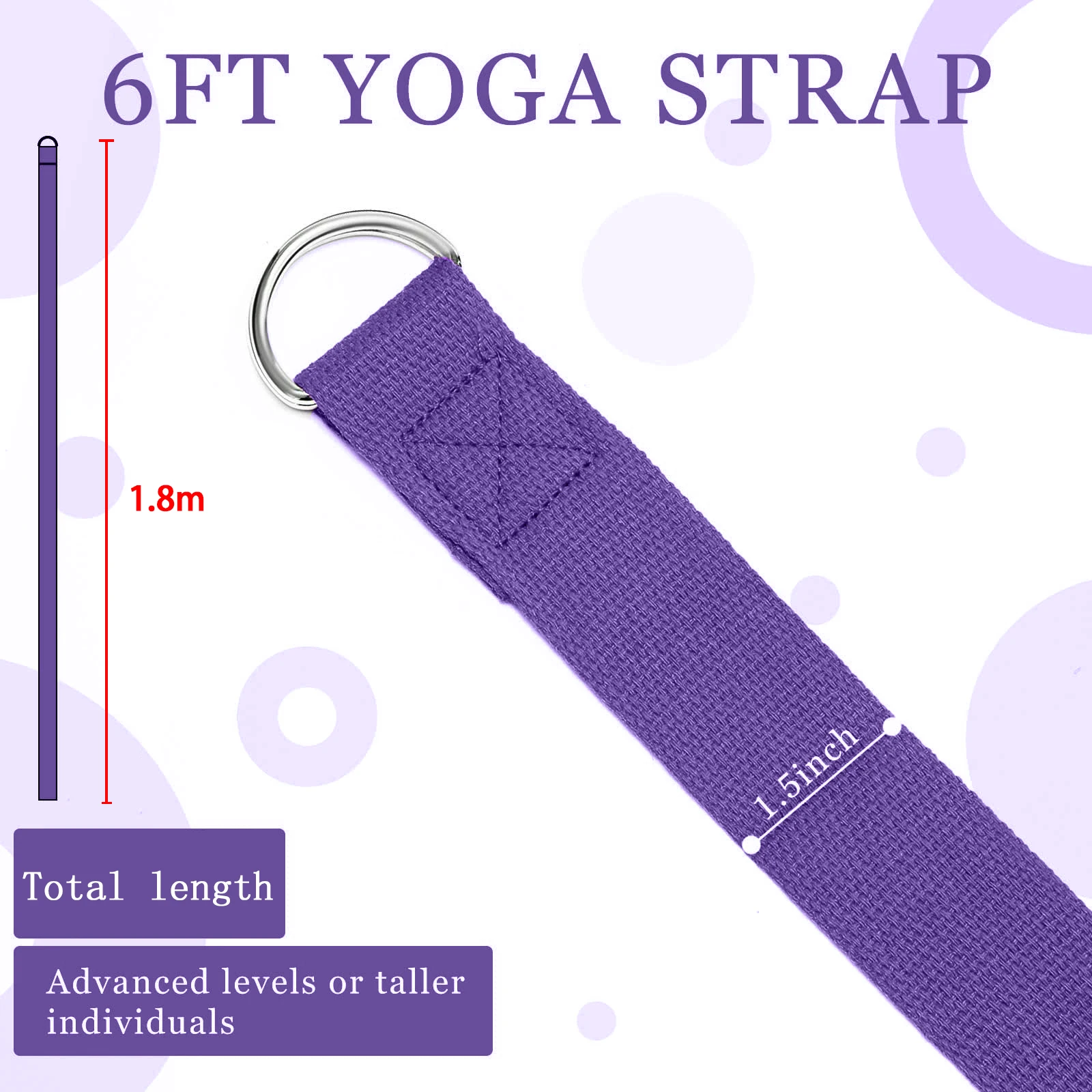 183*3.8cm Yoga Strap Cotton Ex - Pilates Yoga Ring Exercises recension och pris