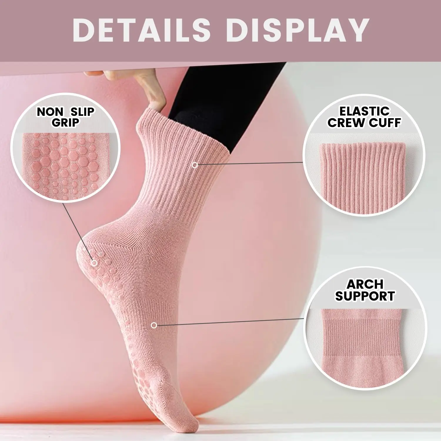 4 pairs of women's yoga socks, - Pilates & Yoga Tina Fehrenbach recension och pris